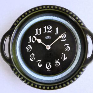 EMES, Deep Green Vintage Ceramic Wall Clock