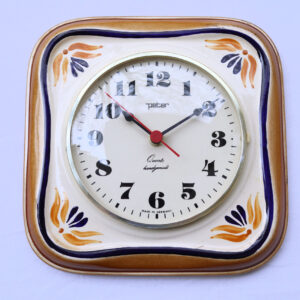 Peter Vintage Wall Clock Mid Century Hand Painted