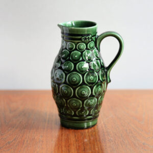 Vintage Bay Keramik Green Pitcher Vase