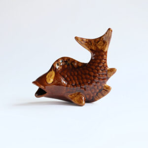 Vintage Ceramic Fish-Shaped Wall Hanging Vase
