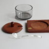 Vintage Danish Teak and Glass Jam Pot - Image 2