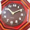 Vintage German Ceramic Wall Clock, Red Octagonal - Image 2