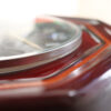 Vintage German Ceramic Wall Clock, Red Octagonal - Image 3