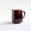Vintage Jug Ceramic Glossy Brown Ceramic - Image 3