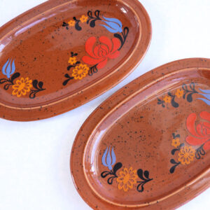 Vintage Thomas Rosenthal Ceramic Oval Plates (Set of 2)