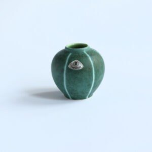 Vintage Ü-Keramik Green Vase, Mid-Century
