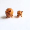 Vintage Wooden Pig Salt and Pepper Shakers Set - Image 2