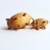 Vintage Wooden Pig Salt and Pepper Shakers Set - Image 6