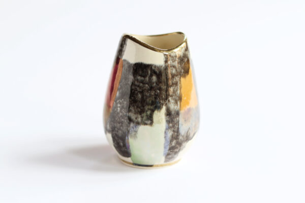 Small Ceramic Vase with Gold Rim - Image 7