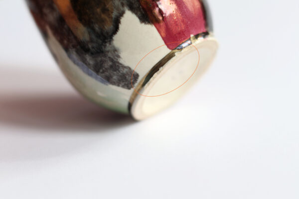 Small Ceramic Vase with Gold Rim - Image 8
