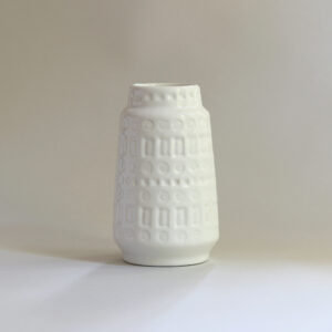 Vintage Scheurich 260-18 Vase Cream White West German Pottery