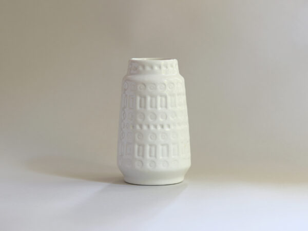 Vintage Scheurich 260-18 Vase Cream White West German Pottery