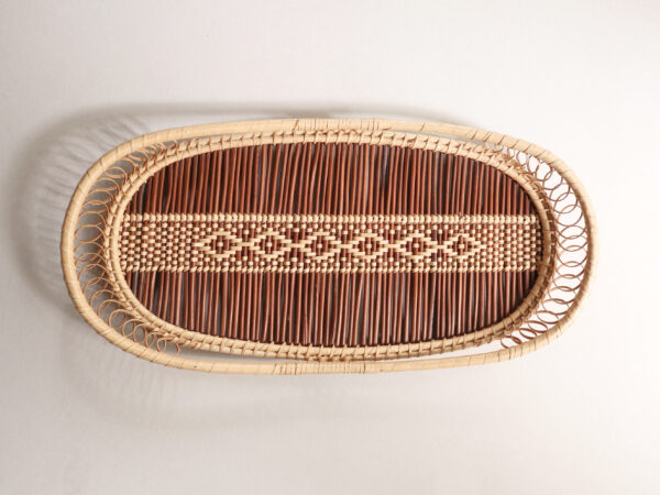Hand-Painted Gourd Couple & Woven Rattan Basket Set - Image 7
