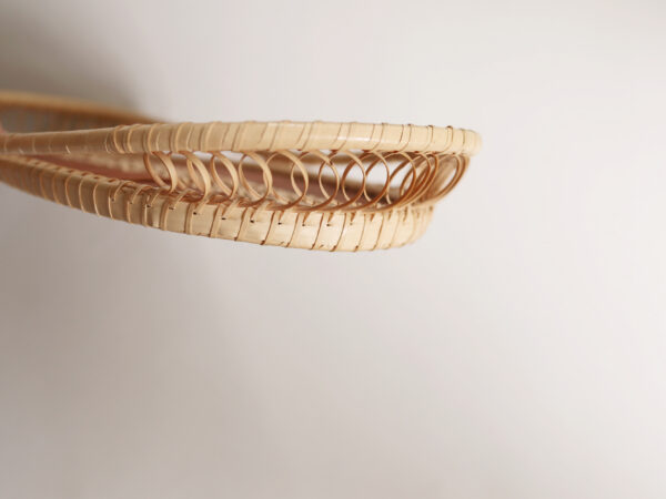 Hand-Painted Gourd Couple & Woven Rattan Basket Set - Image 5