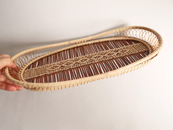 Hand-Painted Gourd Couple & Woven Rattan Basket Set - Image 4