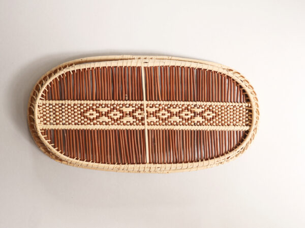 Hand-Painted Gourd Couple & Woven Rattan Basket Set - Image 3