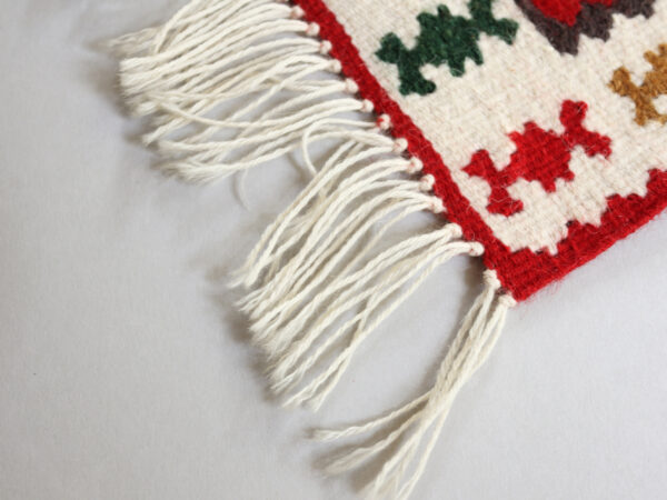 Set of 2 Vintage Kilim-Style Wool Mini Rugs - Image 4