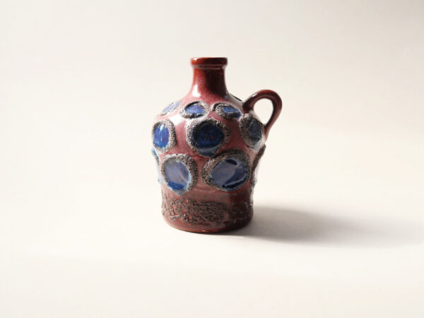VEB Strehla Fat Lava Ceramic Jug Vase, GDR