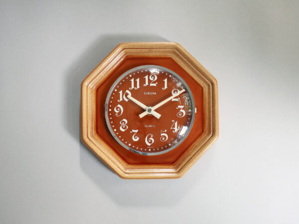 Vintage Ceramic Wall Clock by Europa