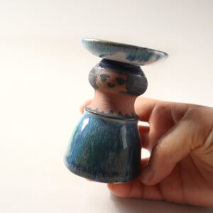 Vintage Danish Ceramic Candle Holder, 60s Scandinavian Design
