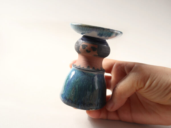 Vintage Danish Ceramic Candle Holder, 60s Scandinavian Design