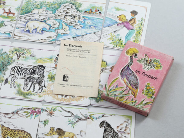 Vintage “Im Tierpark” Zoo Puzzle Card Game (1988)