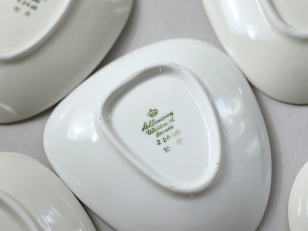 Vintage Leaf Motif Porcelain Side Dish Set – Bavaria - Image 8