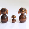 Vintage Wooden Dog Figurine Trio - Image 2