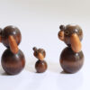 Vintage Wooden Dog Figurine Trio - Image 3