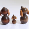 Vintage Wooden Dog Figurine Trio - Image 4
