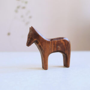 Vintage Wooden Horse Figurine
