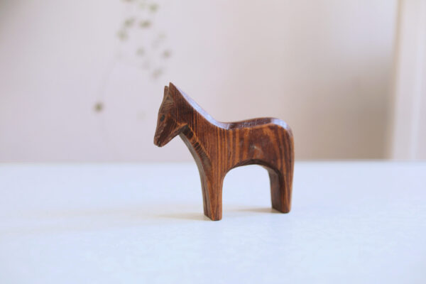 Vintage Wooden Horse Figurine