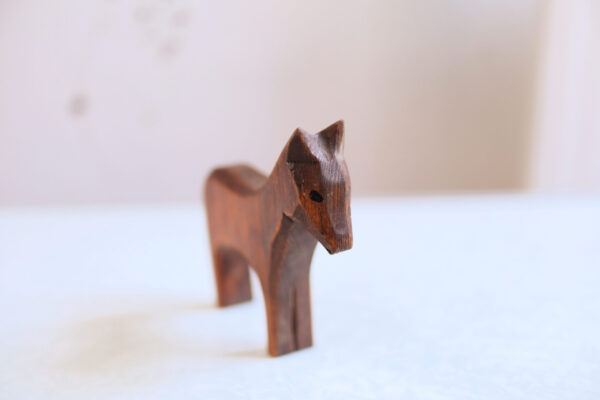 Vintage Wooden Horse Figurine - Image 2