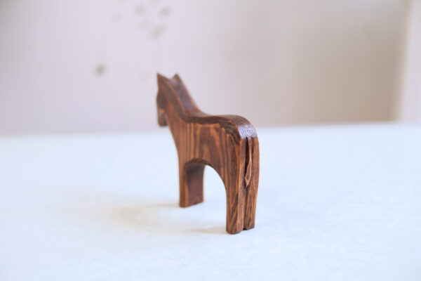 Vintage Wooden Horse Figurine - Image 5