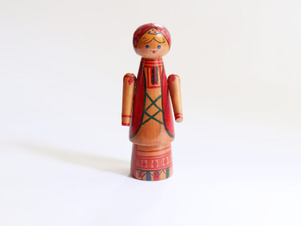 Vintage Wooden Russian Folk Doll