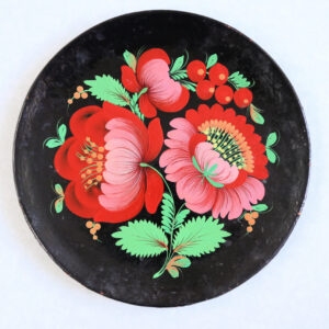 Hand-Painted Vintage Eastern European Floral Plate