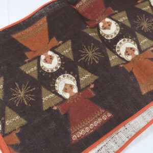 Södahl Christmas Table Runner, Scandinavian Vintage, Retro Angels Print, 70s Xmas Decor