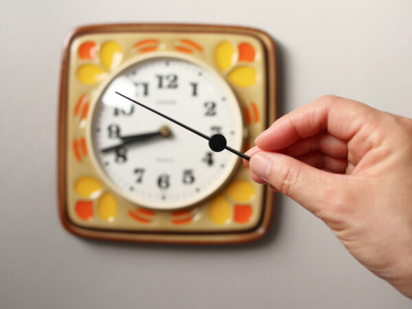 Funky Vintage Wall Clock, Yellow, Mid-Century - Image 5