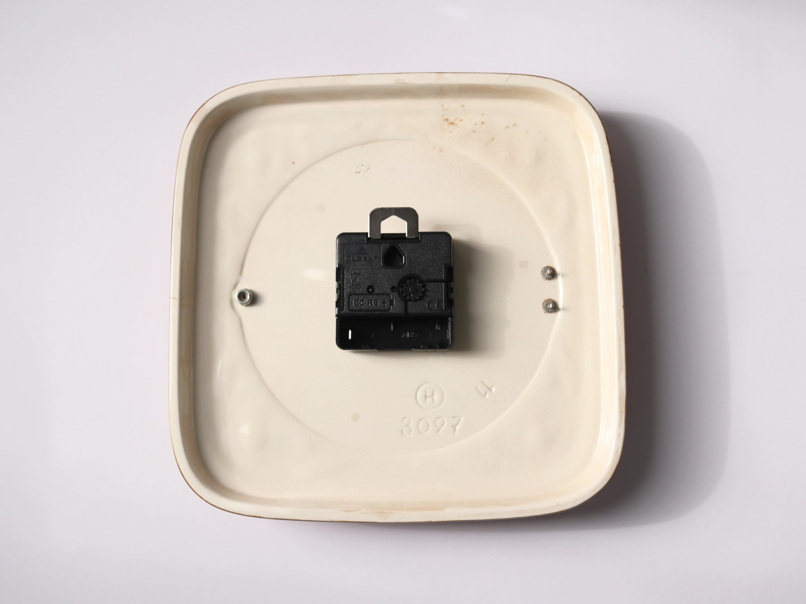 Vintage Wall Clock, 70s Dugena Ceramic Clock, Red Wall Clock - Image 5